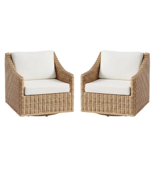 Huntington Slim Slope Arm Swivel Outdoor Lounge Chair